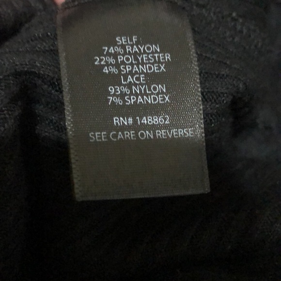 Torrid black ribbed sweater with lace size 4 - Picture 8 of 8